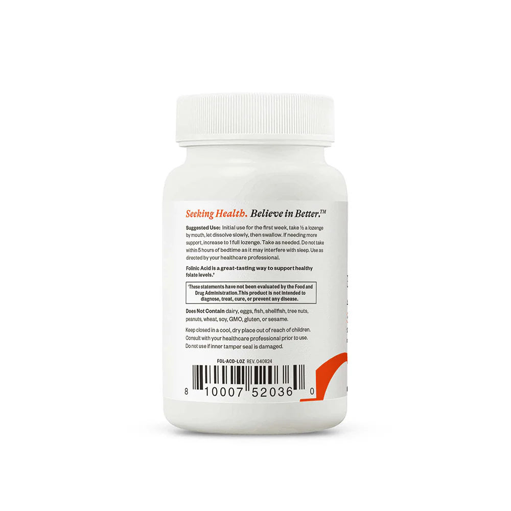 Folinic Acid - 800 mcg - 60 Lozenges - Seeking Health