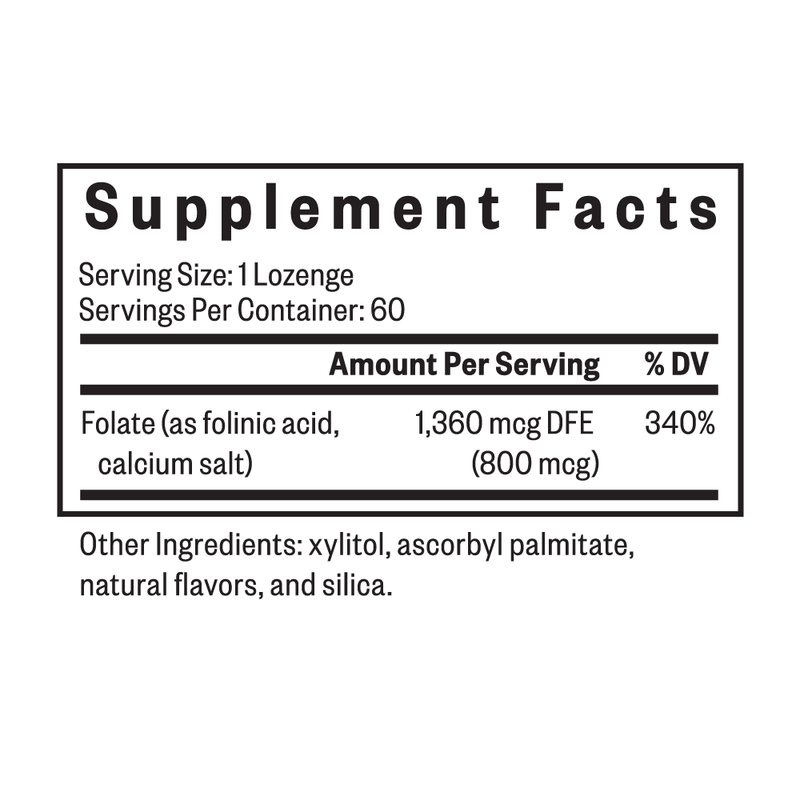 Acide folinique, 60 capsules - recherche de santé