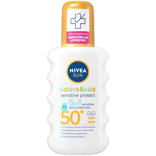 Nivea Sun Babies & Kids Sensitive Protect Spray SPF50+ UVA 4* 200ml - welzo