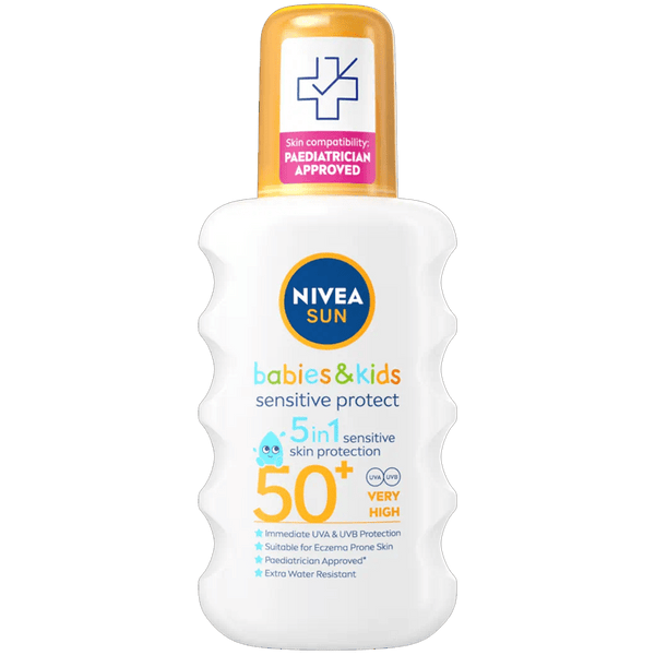 Nivea Sun Babies & Kids Sensitive Protect Spray SPF50+ UVA 4* 200ml - welzo