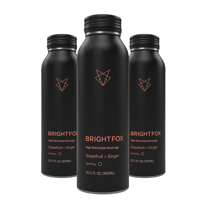 BRIGHTFOX Sparkling Electrolyte Beverage 12x300ml Grapefruit & Ginger