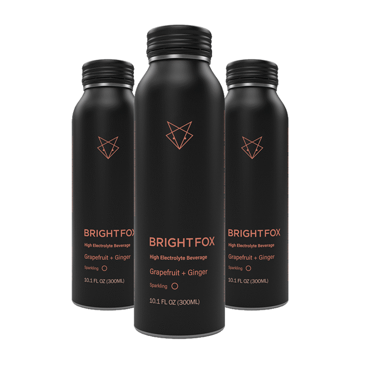 BRIGHTFOX Sparkling Electrolyte Beverage 12x300ml Grapefruit & Ginger