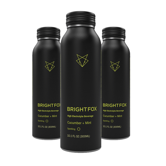 BRIGHTFOX Sparkling Electrolyte Beverage 12x300ml Cucumber & Mint