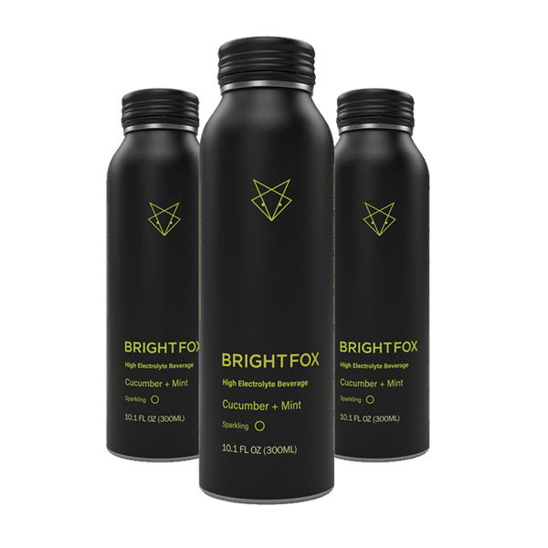 BRIGHTFOX Sparkling Electrolyte Beverage 12x300ml Cucumber & Mint