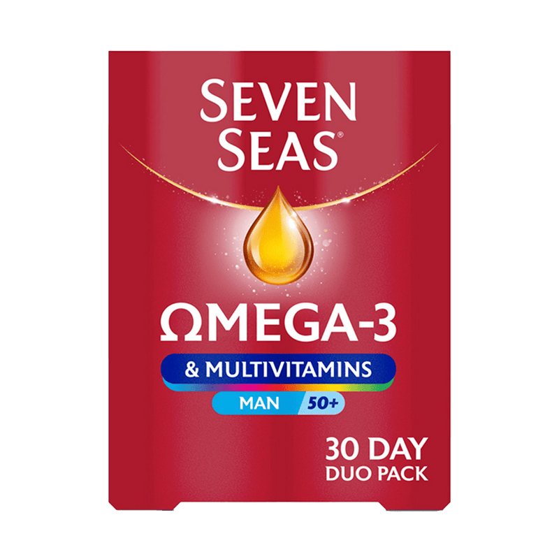 Seven Seas Omega 3 & Multivitamins Man 50+ Pack of 30 Duo - welzo