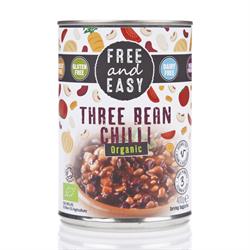 Organic Three Bean Chilli 400g, Free Natural