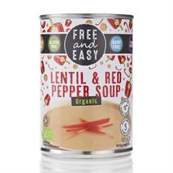 Organic Lentil Red Pepper Soup 400g, Free & Easy