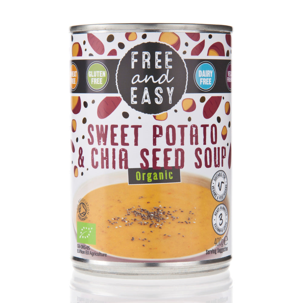 Free & Easy Organic  Sweet Potato & Chia Seed Soup 400g, Free & Easy