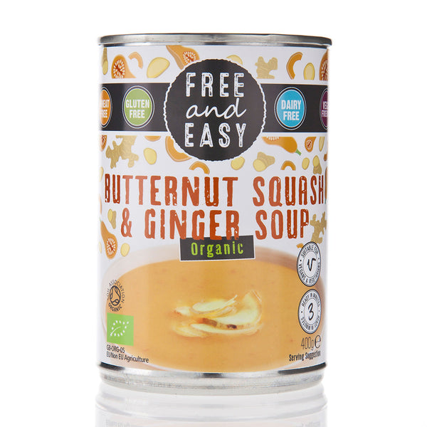 Organic Butternut Squash & Ginger Soup 400g, Free & Easy