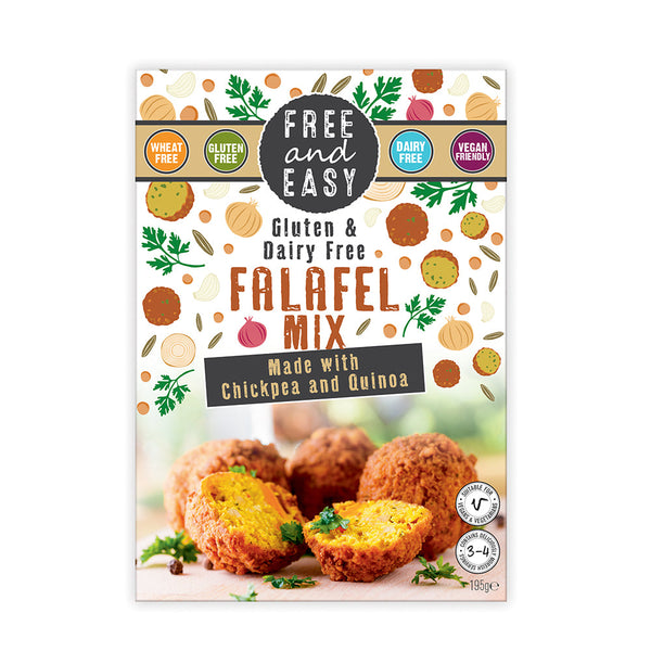 Free & Easy Falafel mix 195g. Free From known allergens., Free & Easy