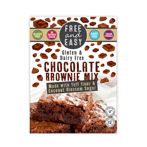 Gluten and Dairy Free Chocolate Brownie Mix 350g, Free & Easy