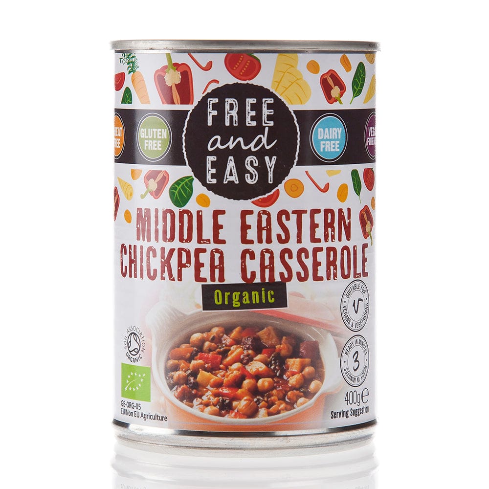 Organic Middle Eastern Chick Pea  Casserole 400g, Free & Easy