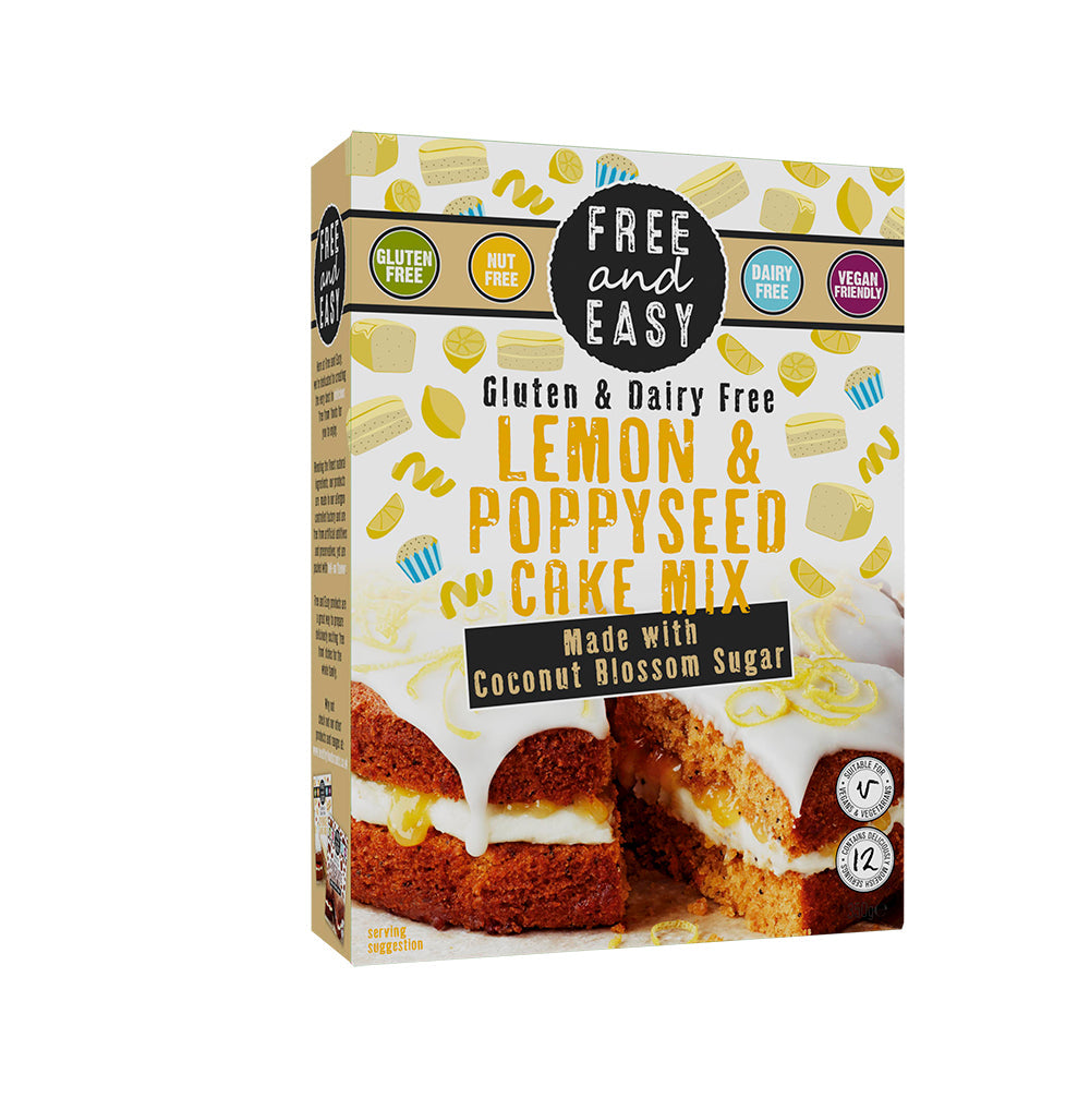 Lemon & Poppyseed Free From cake mix 350g, Free & Easy