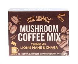 Mushroom Coffee with Lions Mane & Chaga 10 Sachets, Four Sigma Foods