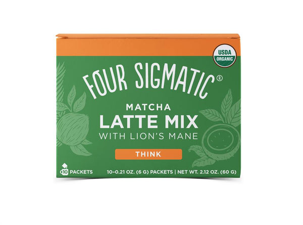 Organic Matcha Latte with Maitake 10 Sachets, Four Sigma Foods