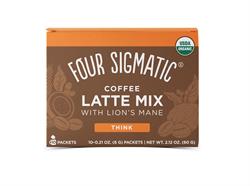 Organic Mushroom Coffee Latte With Lion's Mane 10 Sachets, Four Sigma Foods