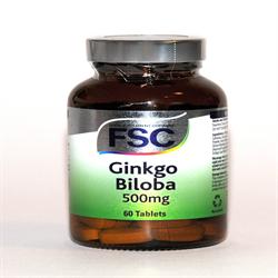 Ginkgo Biloba 500mg 60 Tablets, FSC