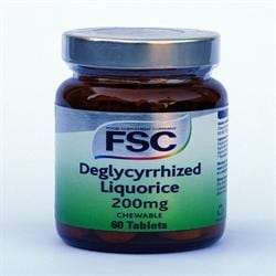 Deglycyrrhized Liquorice 200mg 60 Tablets, FSC