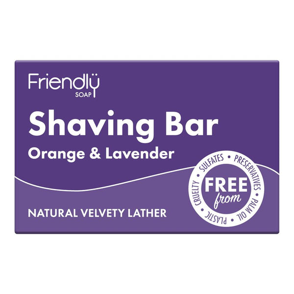 Shaving Bar - Orange & Lavender 95g, Friendly Soap