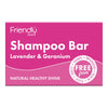 Natural Shampoo Bar - Lavender & Geranium 95g, Friendly Soap