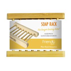 Sustainable and antibacterial bamboo soap rack 1 unit, Friendly Soap