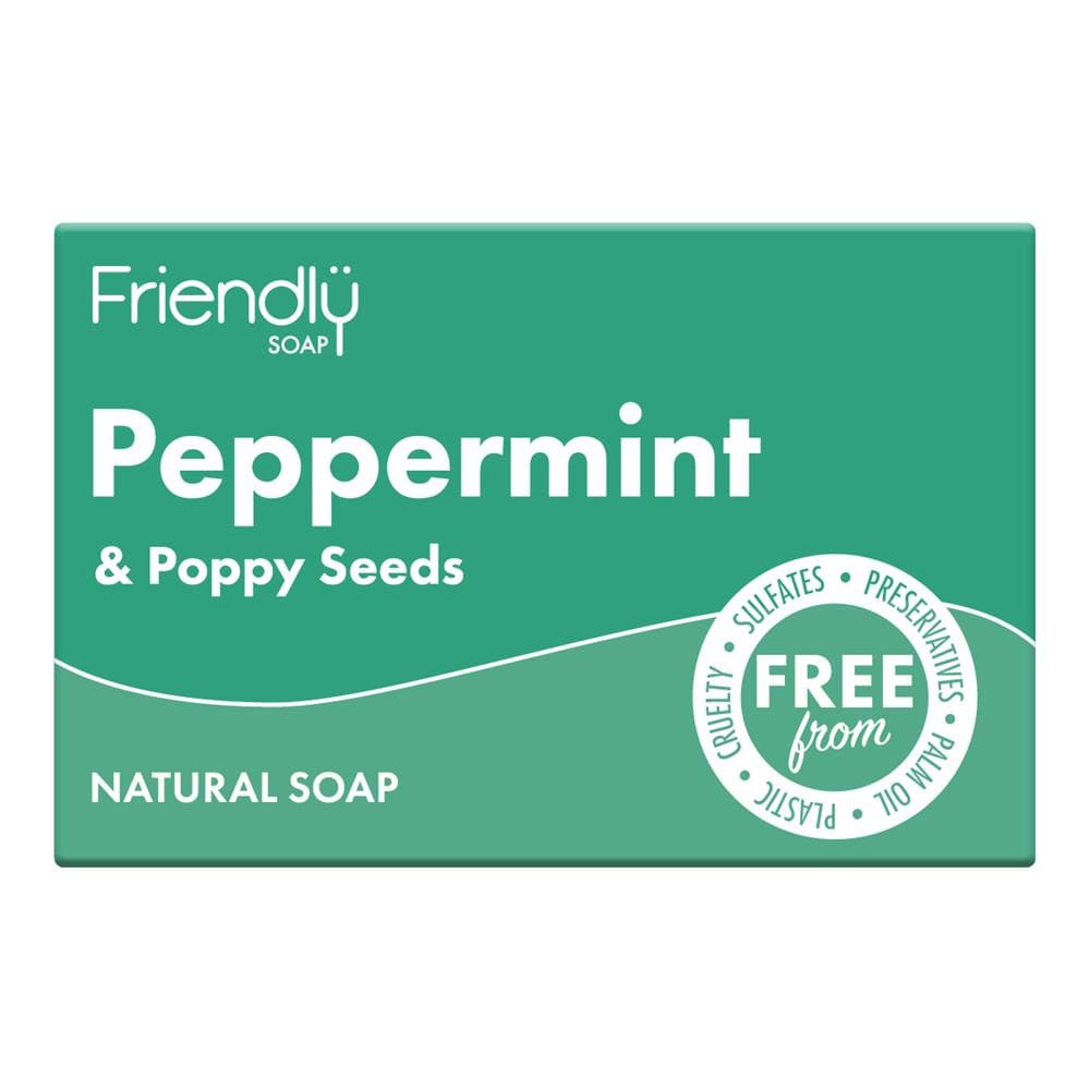 Peppermint & Poppy Seeds Soap - 95g, Friendly Soap