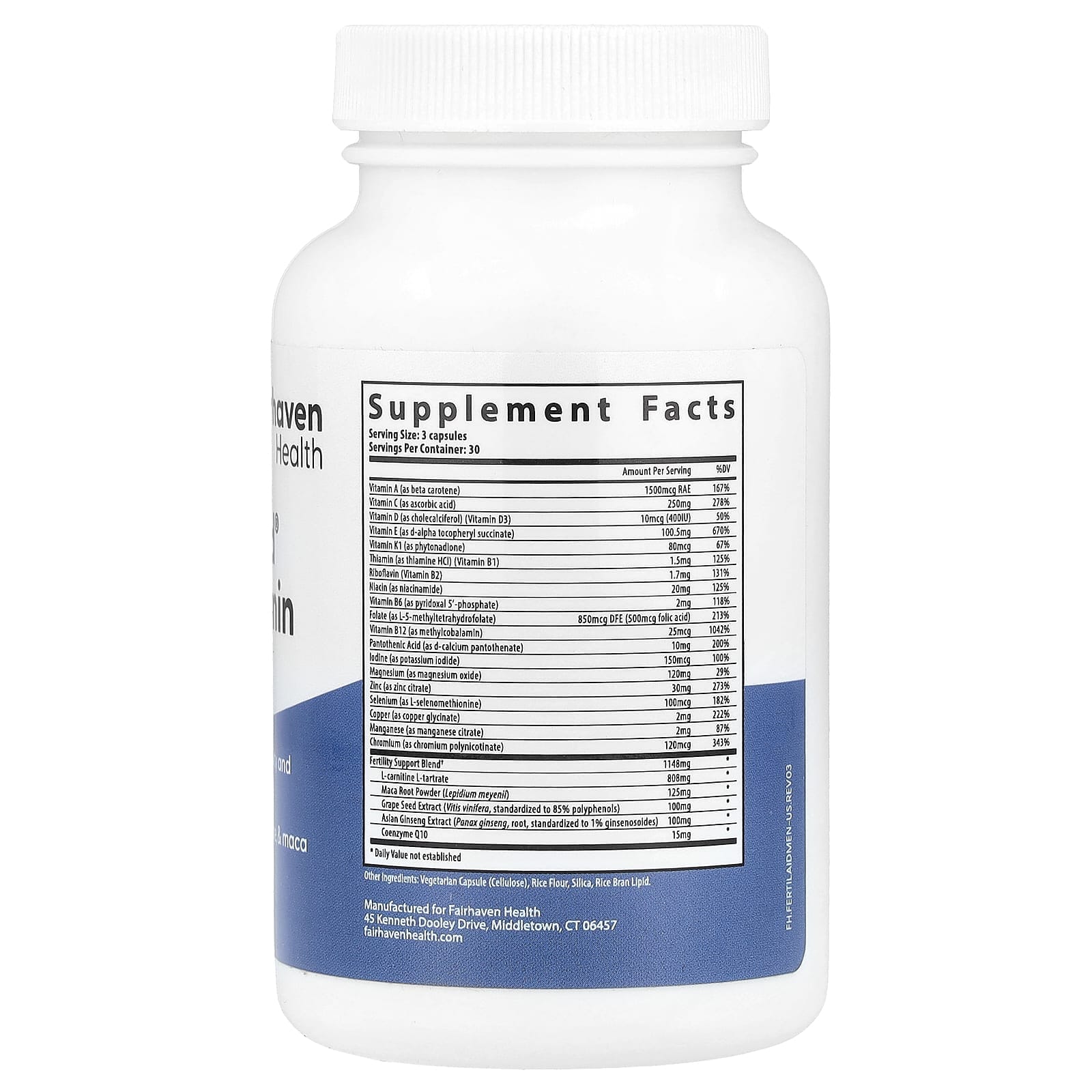 FertilAid for Men, 90 Capsules - Fairhaven Health