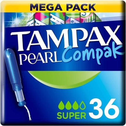 Tampax Pearl Compak Super Tampons with Applicator 36X