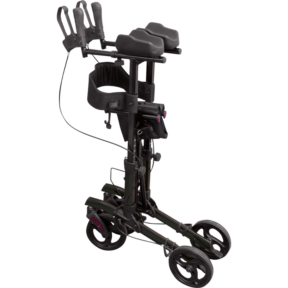 Aidapt Forearm Rollator Walker with Arm Troughs, 8" Wheels & Shopping Bag – Lightweight Folding Mobility Aid