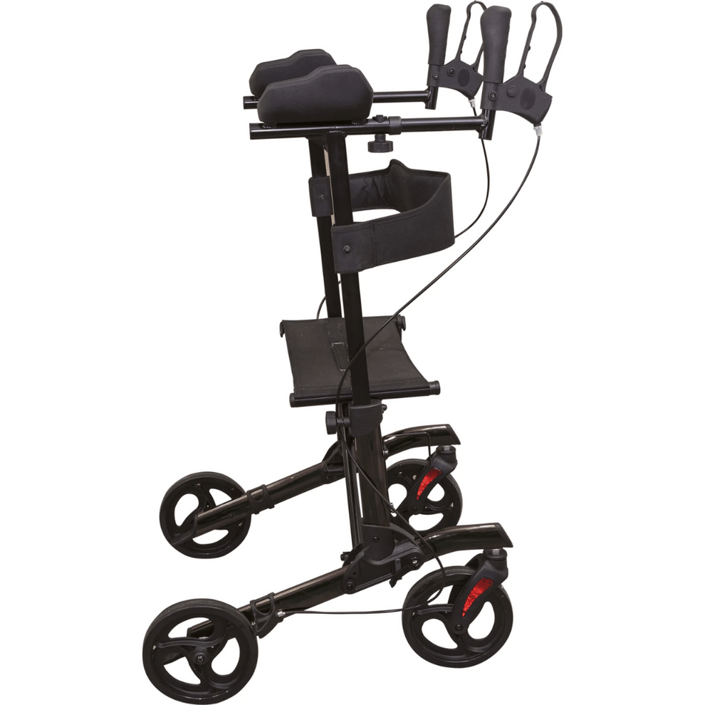 Aidapt Forearm Rollator Walker with Arm Troughs, 8" Wheels & Shopping Bag – Lightweight Folding Mobility Aid