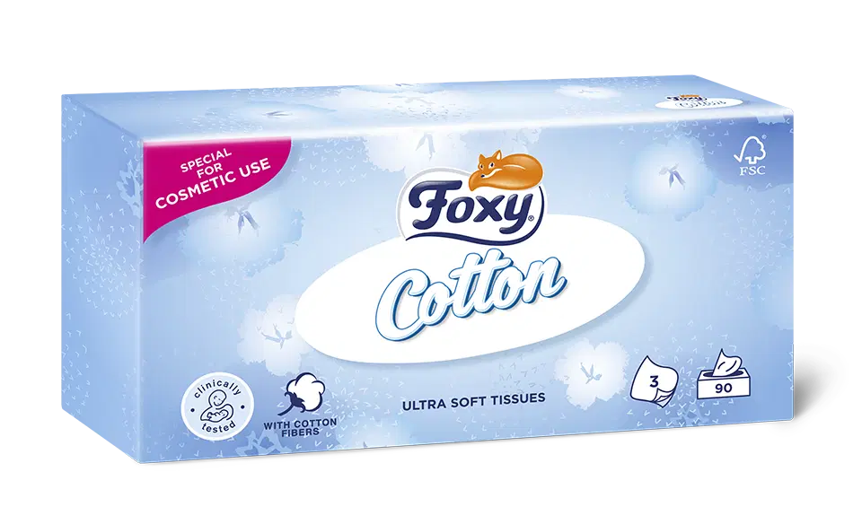 Foxy Cotton Hygienic Wipes 60 stykker