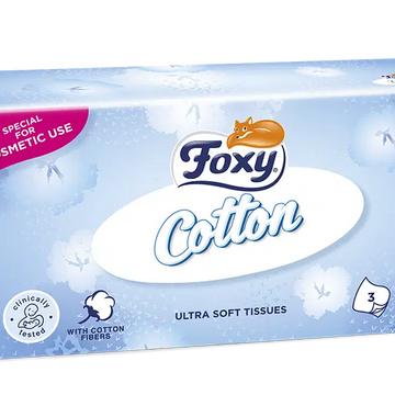 Foxy Cotton Hygienic Wipes 60 stykker