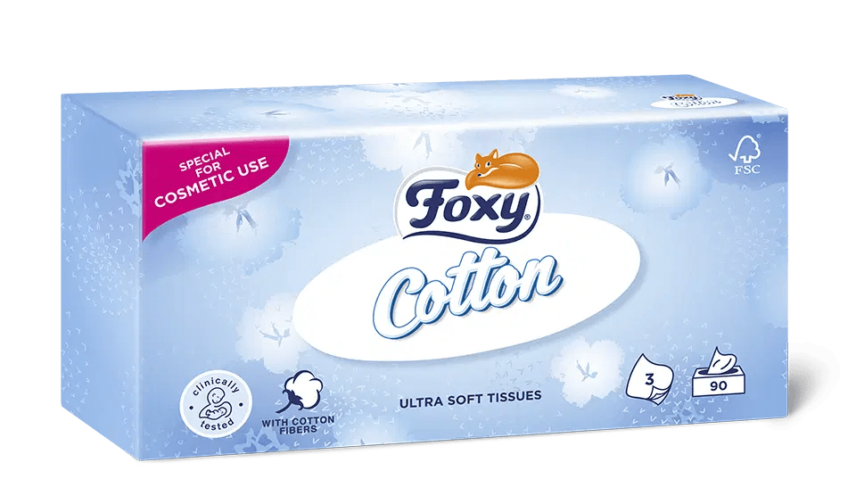 Foxy Cotton Hygienic Wipes 60 Pieces