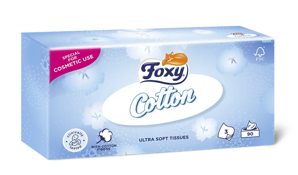 Foxy Cotton Hygienic Wipes 60 stykker