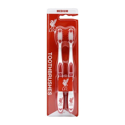 Liverpool F.C. Adults Medium Bristle Toothbrush Dental Teeth Oral Care 6 Piece Set