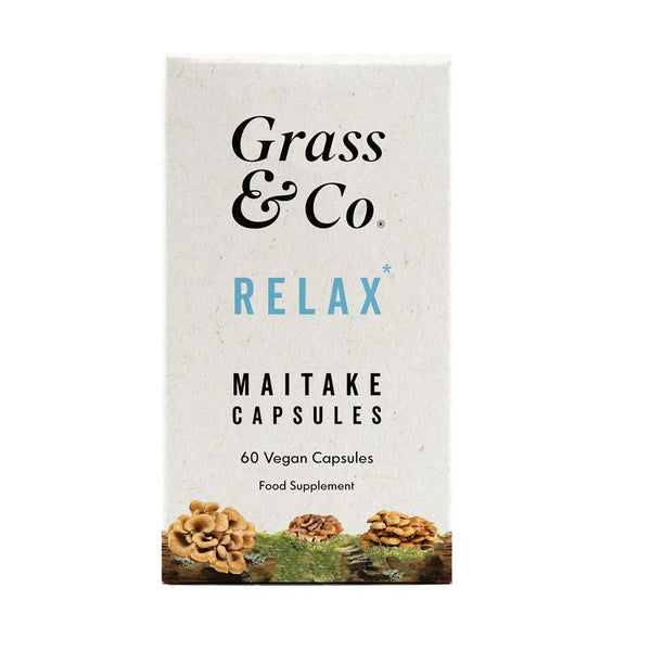 RELAX Maitake Mushrooms with Ashwagandha 60 Vegan Capsules, Grass and Co