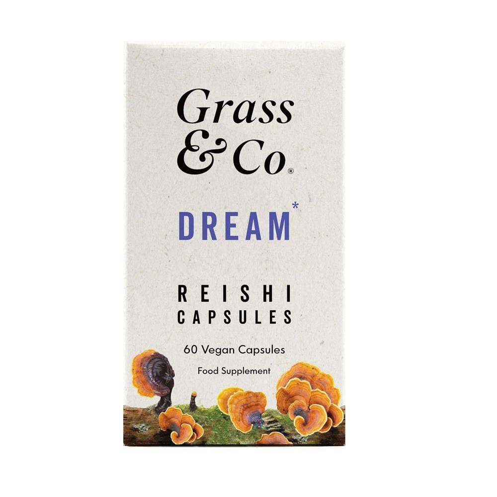 DREAM Reishi Mushrooms with Magnesium 60 Vegan Capsules, Grass and Co