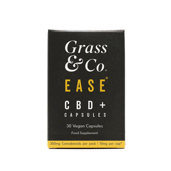 Grass & Co. EASE 300mg CBD+ with Turmeric 30 Vegan Capsules, Grass and Co