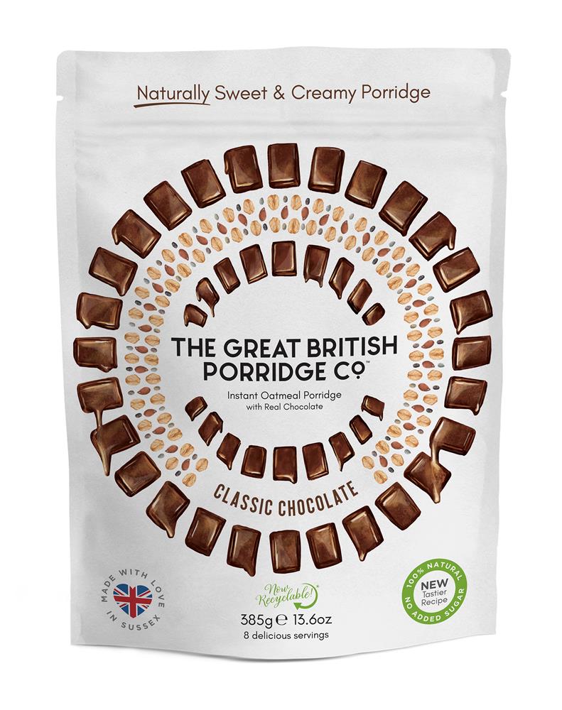 Classic Chocolate Porridge 385g, The Great British Porridge Com