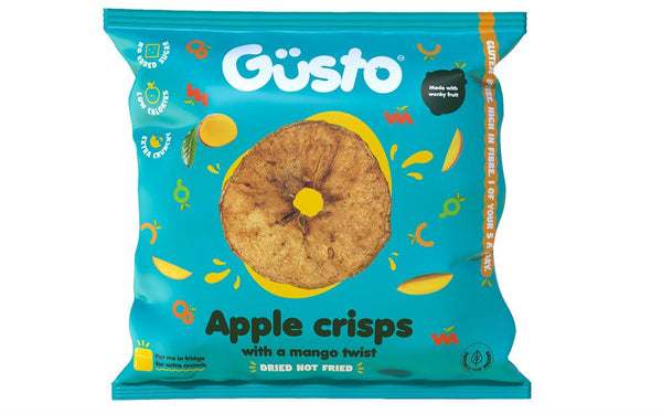 Air-dried Wonky Apple Crisps with Mango Twist 20g, Gusto Snacks