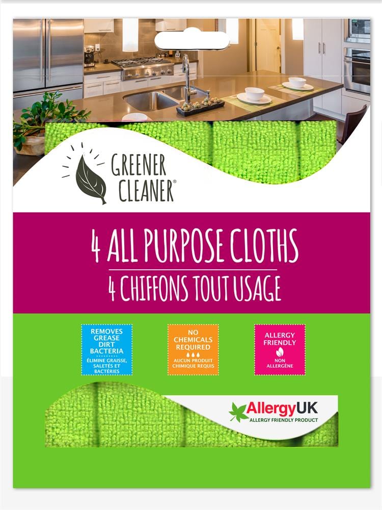 All Purpose Cloths - 4 Pack, Greener Cleaner