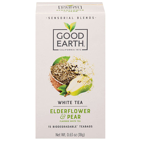 Good Earth White Tea Elderflower and Pear t 15 teabags, Good Earth