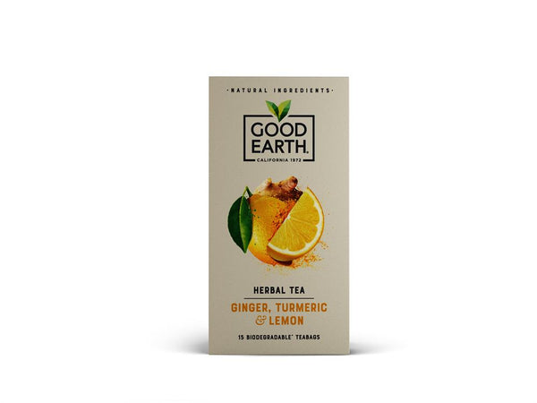 Good Earth Lemon Ginger & Turmeric 15 teabags, Good Earth