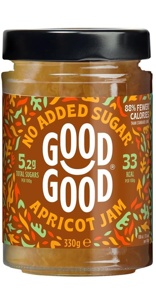 GOOD GOOD Apricot Jam 330g - No Added Sugar, Good Good