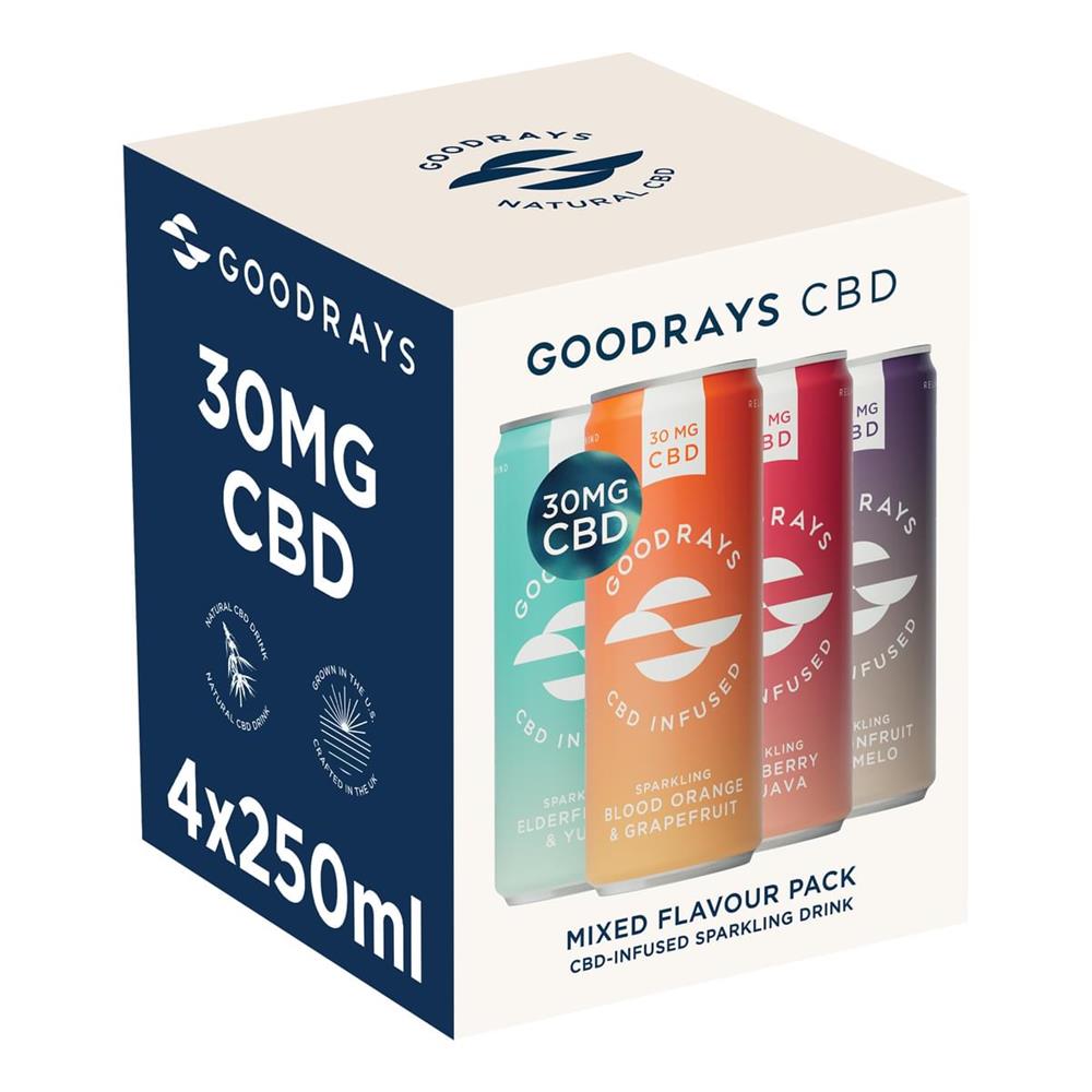 Goodrays 30mg CBD Drinks - 4 Flavour Mix Pack, Goodrays