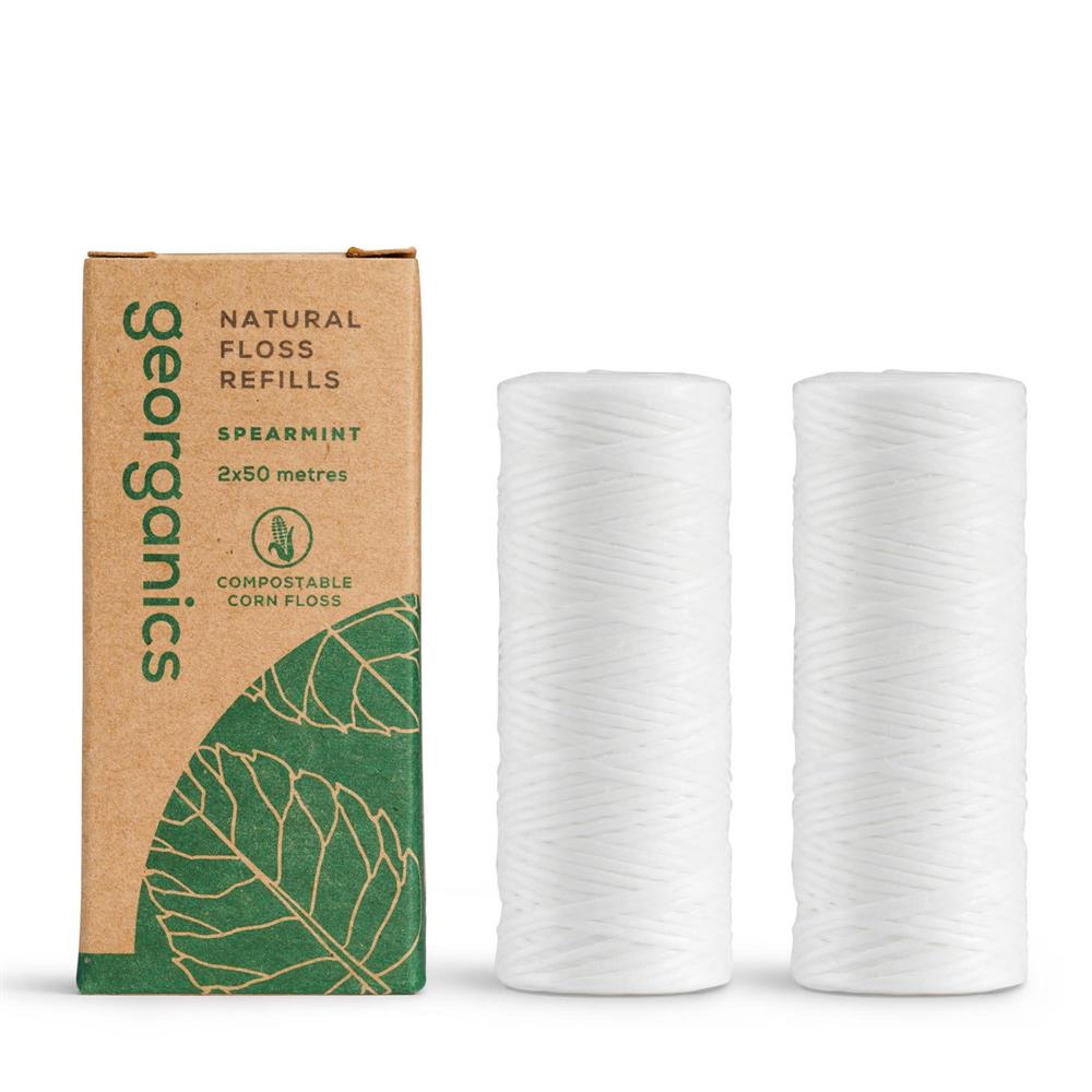 Dental Floss Refill - Spearmint 2x 50m, Georganics