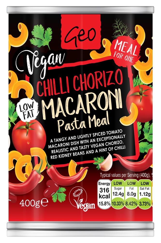 Cans - Chilli Chorizo Pasta Meal 400g, Geo