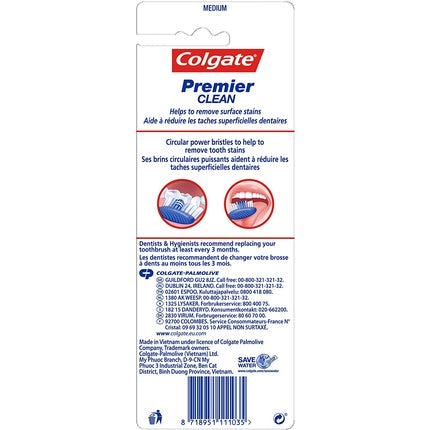 Colgate Premier Clean zubní kartáček 4 Pack White