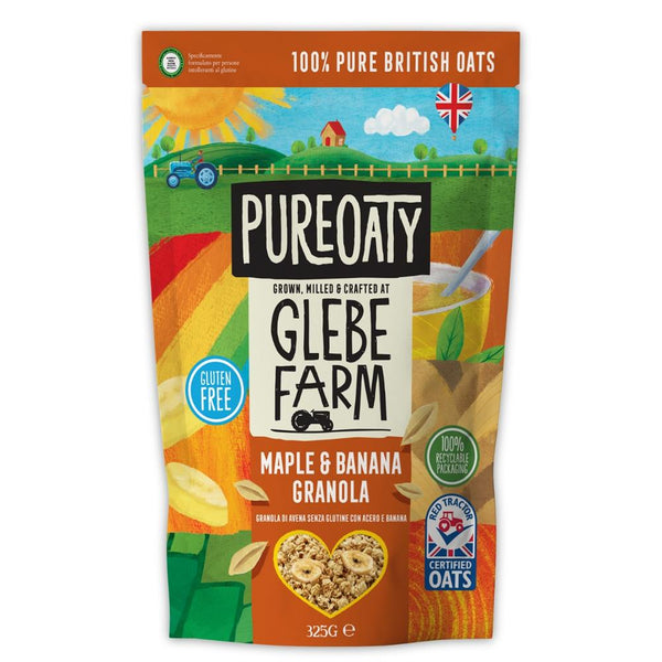 Gluten Free PureOaty Maple & Banana Granola 325g, Glebe Farm