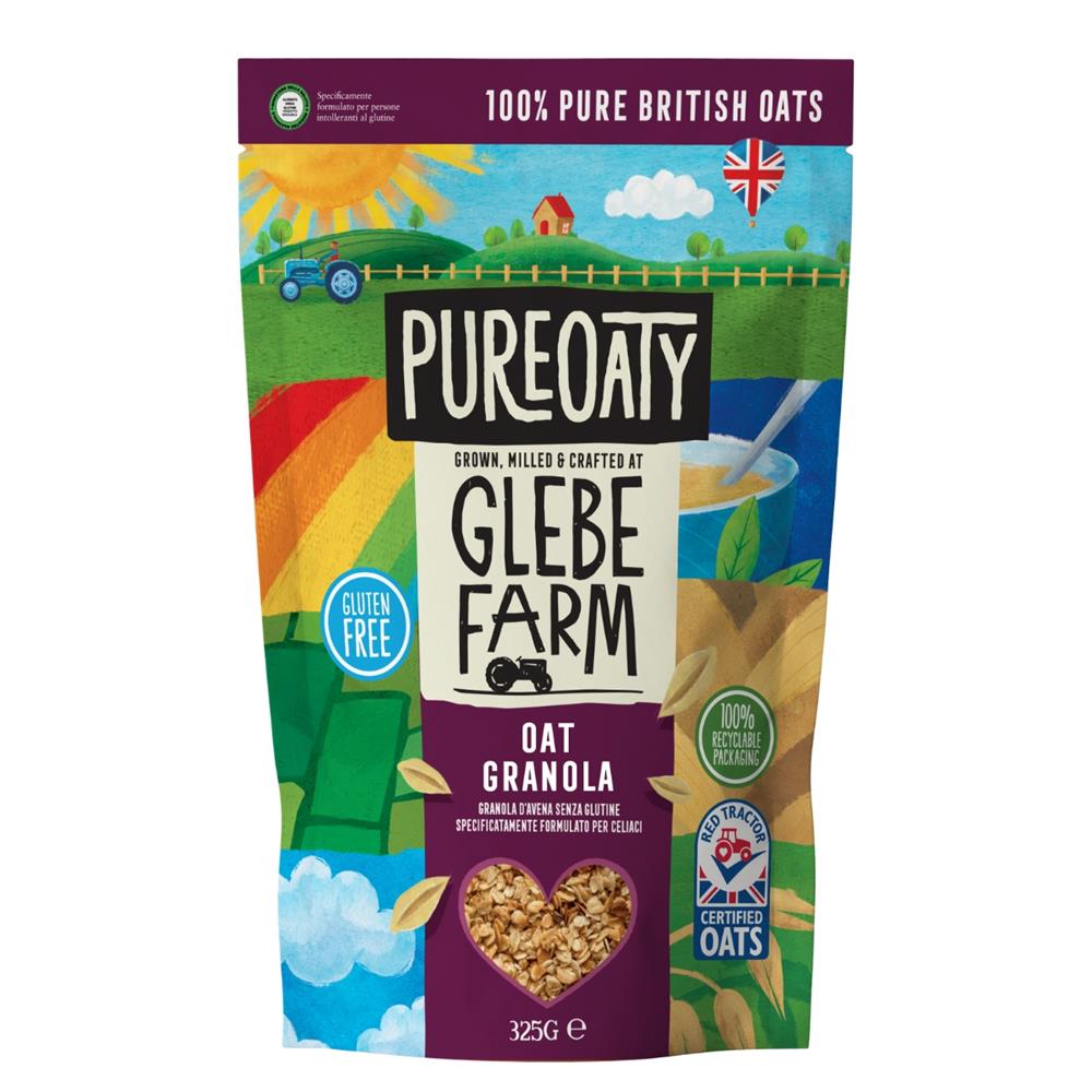 Glebe Farm Gluten Free PureOaty Oat Granola 325g, Glebe Farm